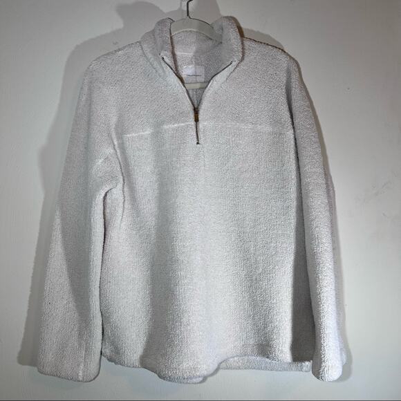 Thread & Supply 1/4 Zip Teddy Bear Fleece Pullover L - Picture 1 of 6
